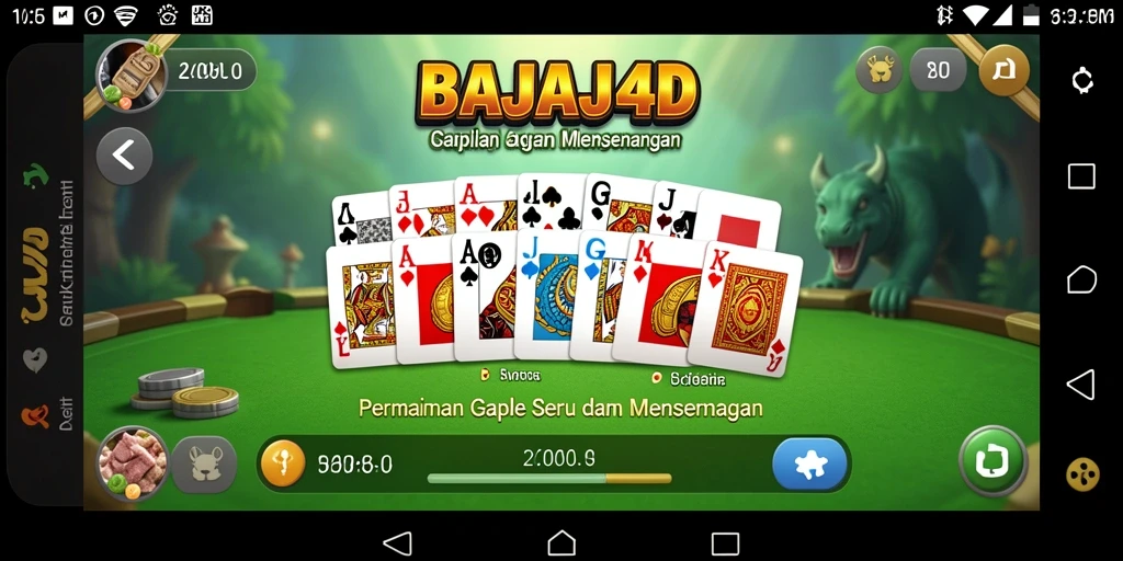 Tampilan gameplay menarik dari BAJAJ4D saat bermain Gaple.