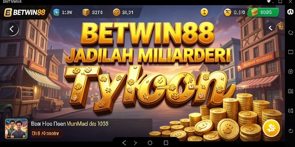 Tangkapan layar utama BETWIN88 menampilkan gameplay seru dalam membangun bisnis Tycoon.