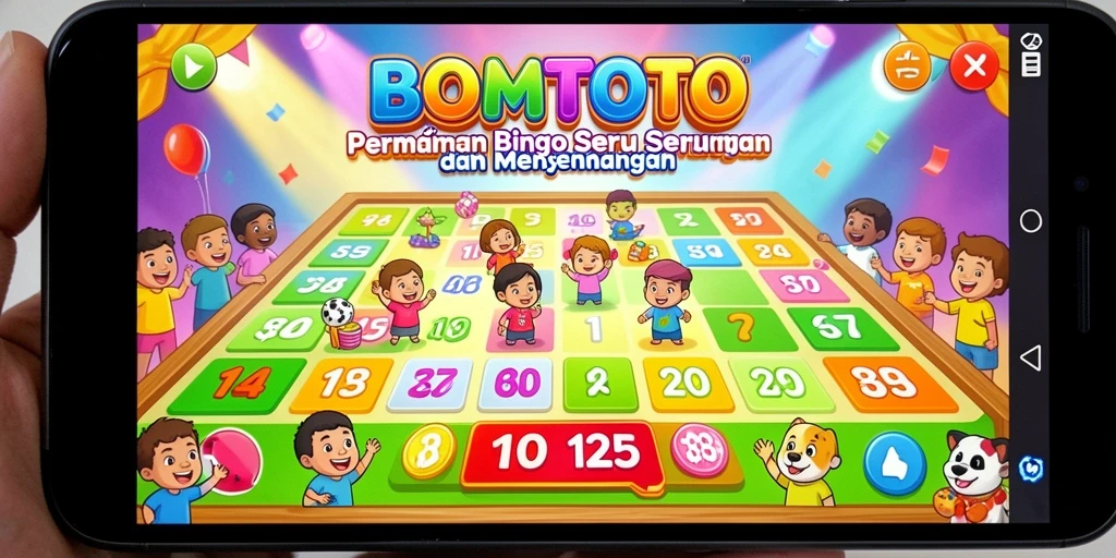Tampilan gameplay seru dalam permainan Bingo BOMTOTO.