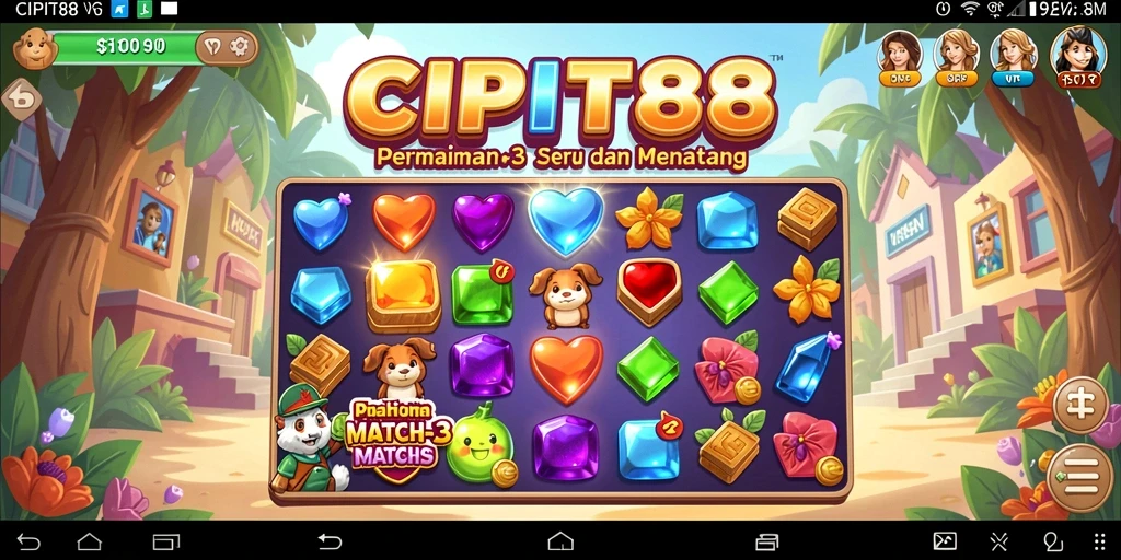 Screenshot gameplay menunjukkan keseruan mencocokkan item di CIPIT88.