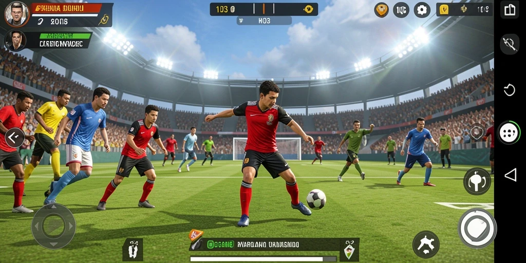 Tangkapan layar H03 menampilkan aksi seru dalam permainan olahraga.