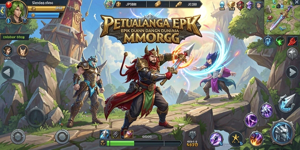Screenshot gameplay JPS88 menampilkan aksi petualangan MMORPG yang seru.
