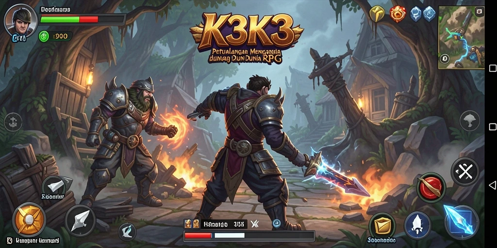 Tampilan menarik dari gameplay RPG di K3K3.