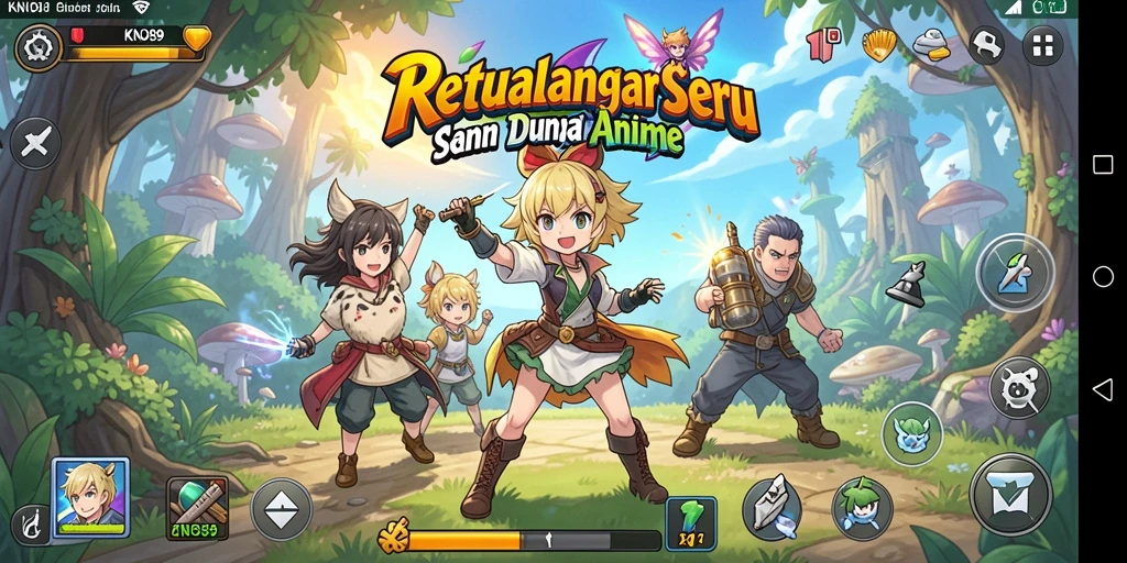 Screenshot KNO89 menampilkan aksi mendebarkan dalam dunia Anime.