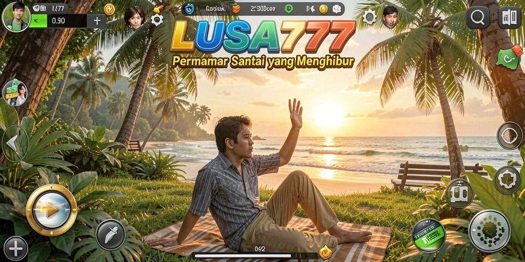 Screenshot utama LUSA777 menampilkan gameplay seru dan santai