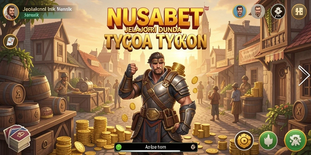 Tampilan gameplay NUSABET menampilkan manajemen bisnis yang menarik.