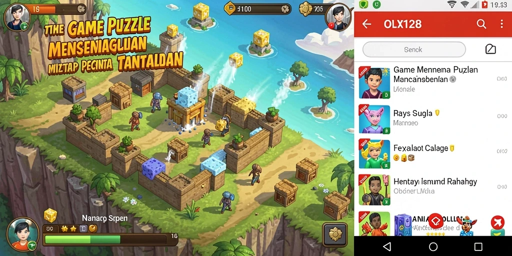 Tampilan hebat dari gameplay Puzzle di OLX128.