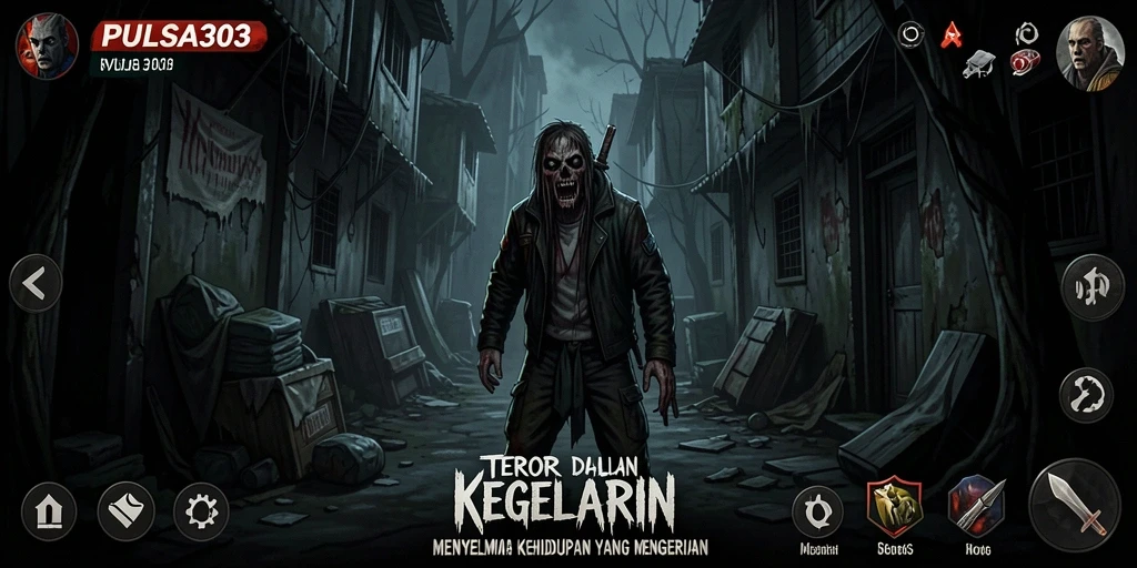 Screenshot gameplay PULSA303 menampilkan suasana mencekam dan menakutkan.