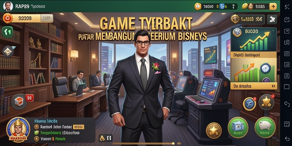 Tangkapan layar utama RAP89 menunjukkan gameplay Tycoon yang menarik.
