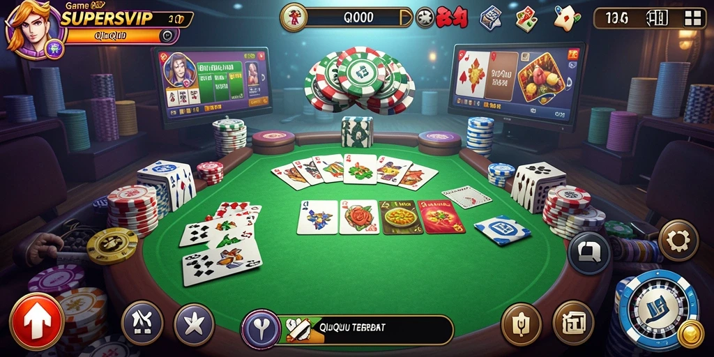 Screenshot gameplay QiuQiu dari SUPERSVIP yang mengesankan.