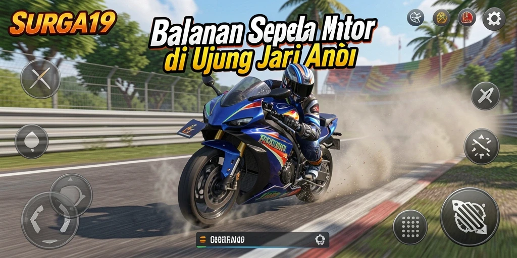 Gameplay seru balapan sepeda motor dalam SURGA19