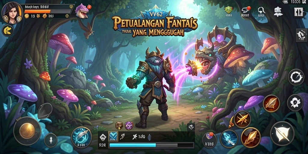Screenshot gameplay VV62 dengan aksi seru dalam petualangan RPG.