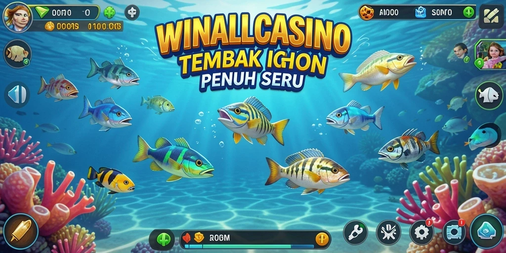 Screenshot gameplay Tembak Ikan yang mendebarkan di WINALLCASINO.