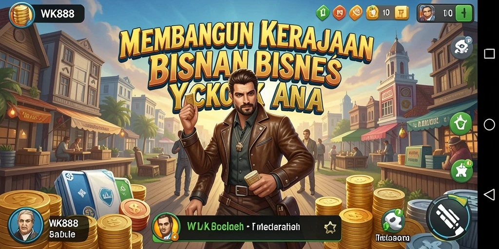 Tampilan menarik dari gameplay <strong>WK888</strong> yang menunjukkan proses membangun bisnis.